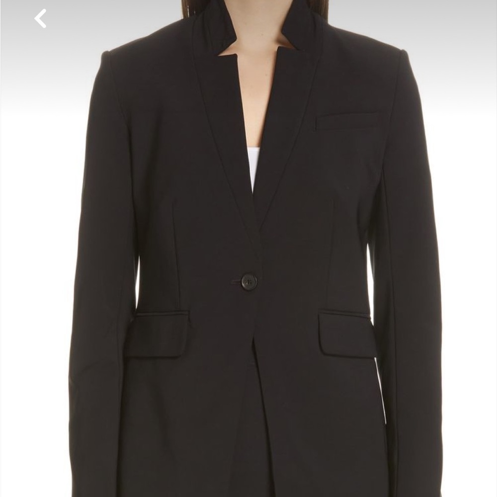 New with tags. Veronica Beard Rae Dickie One Button Blazer. Color black.